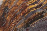 Polished Desert Sunset Banded Iron Slab - Western Australia #234826-1